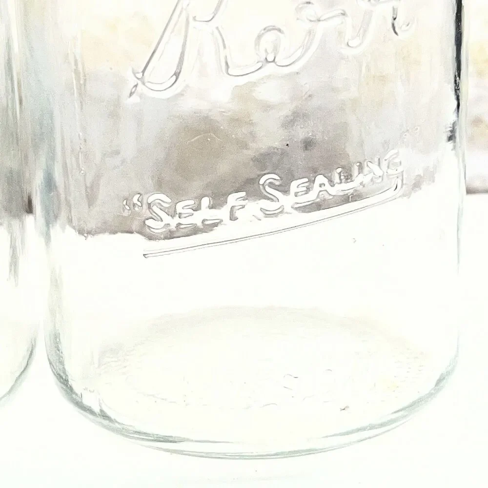Vintage Kerr Self Sealing Mason Pint Jars for Canning~ Set of 2